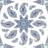 Thibaut EAST INDIA Blue and White Wallpaper