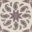 Thibaut East India Raspberry And Blue On Natural Wallpaper