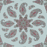 Thibaut EAST INDIA Raspberry and Teal Wallpaper