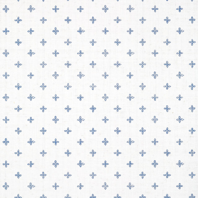 Thibaut Bethany Navy On White Wallpaper