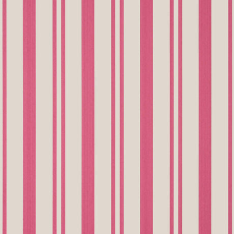 Thibaut MAGGIE STRIPE Raspberry Wallpaper