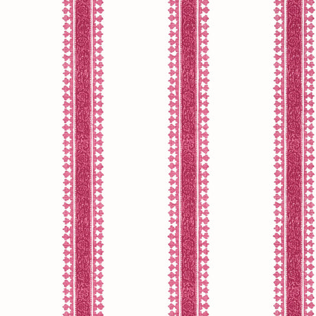 Thibaut CAMBRIDGE STRIPE Raspberry Wallpaper