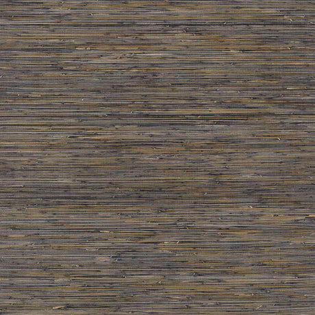 Thibaut Bamboo Weave Charcoal Wallpaper