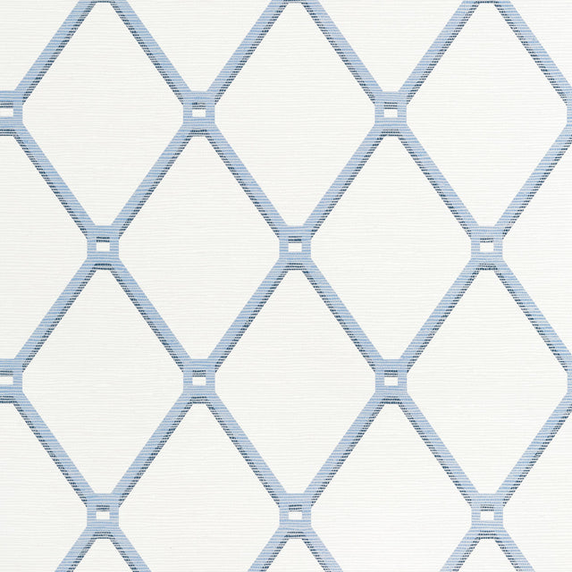 Thibaut Easom Trellis Blue Wallpaper