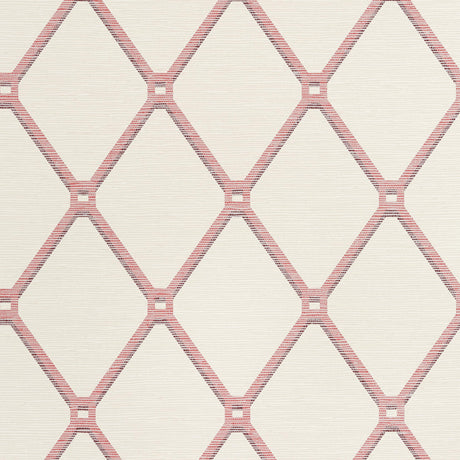Thibaut Easom Trellis Red Wallpaper