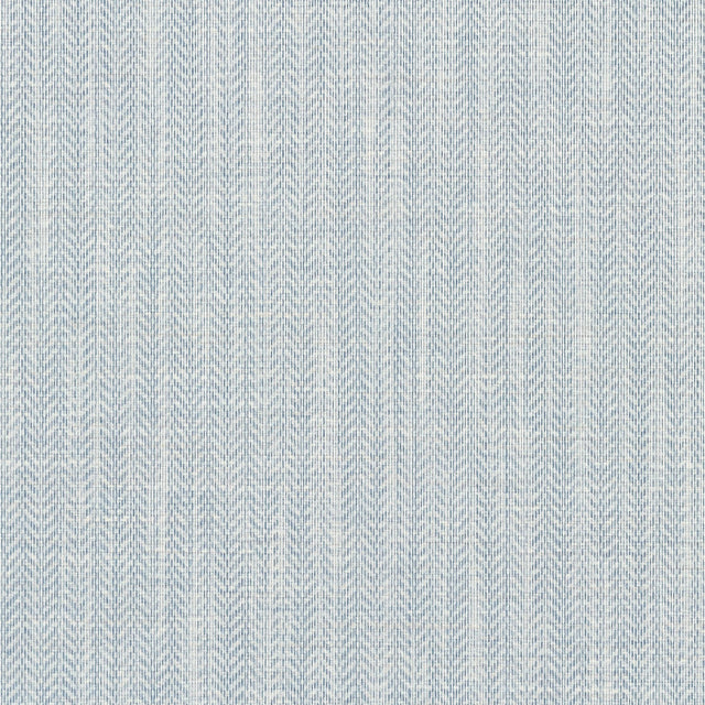 Thibaut Baldwin Herringbone Blue Wallpaper