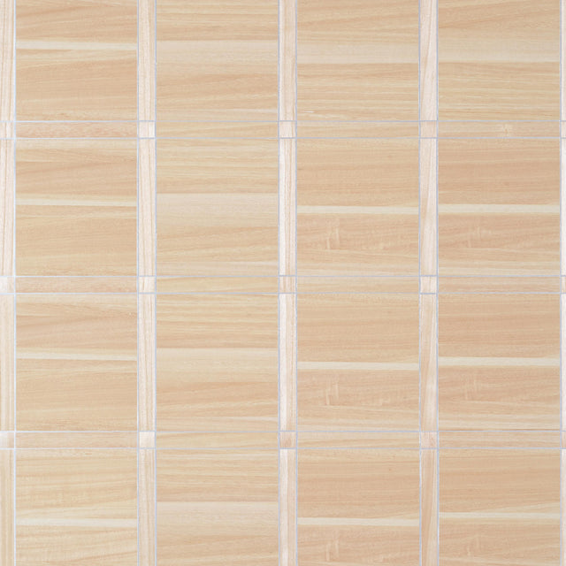 Thibaut Wood Panel Natural And Metallic Silver Wallpaper