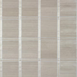 Thibaut WOOD PANEL Taupe and Metallic Silver Wallpaper