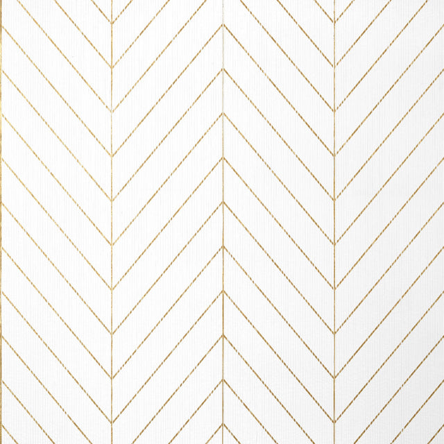 Thibaut LAND BRIDGE White and Metallic Gold Wallpaper