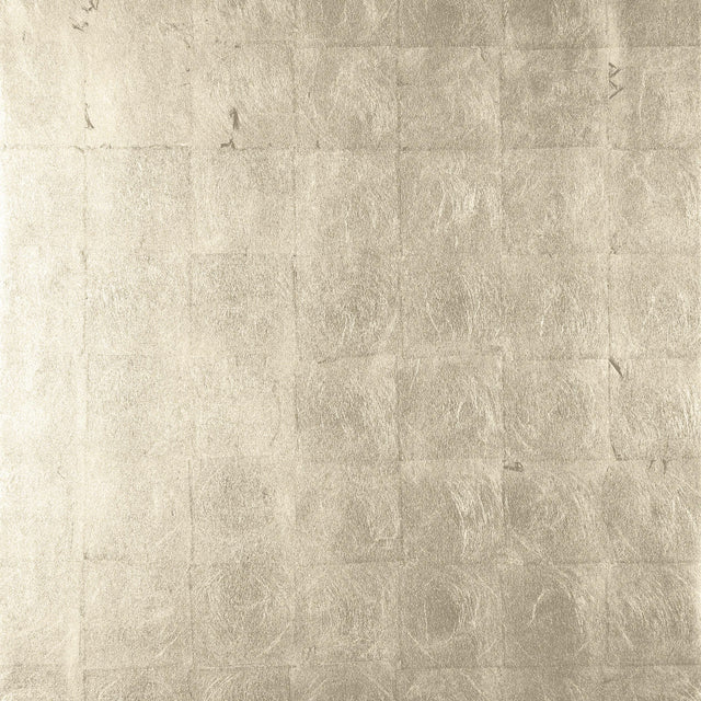 Thibaut Metal Leaf Metallic Pewter Wallpaper