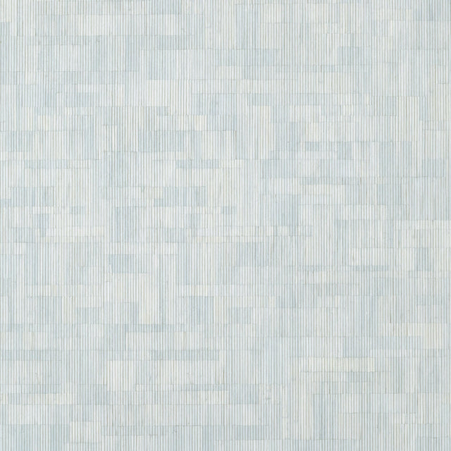 Thibaut Bamboo Mosaic Soft Blue Wallpaper