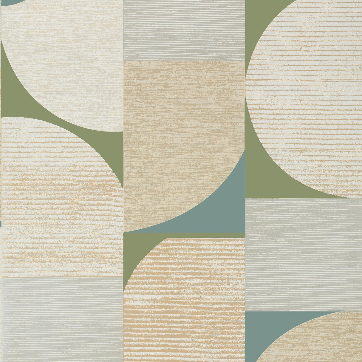 Thibaut SATURN Metallic Gold and Moss Wallpaper