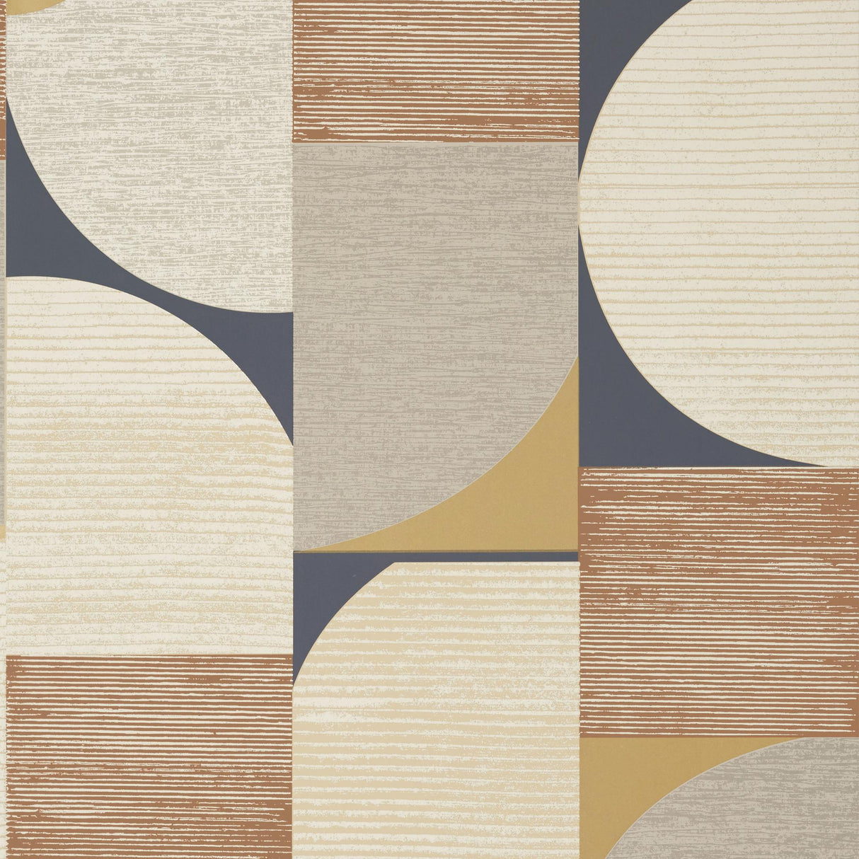 Thibaut SATURN Metallic Copper and Black Wallpaper