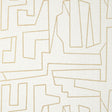 Thibaut MATRIX Metallic Gold on Beige Wallpaper