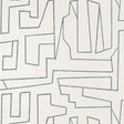 Thibaut MATRIX Black on Beige Wallpaper
