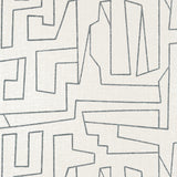 Thibaut Matrix Black On Beige Wallpaper