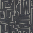 Thibaut MATRIX Off White on Black Wallpaper