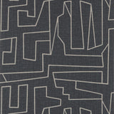 Thibaut MATRIX Off White on Black Wallpaper