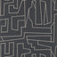 Thibaut MATRIX Off White on Black Wallpaper