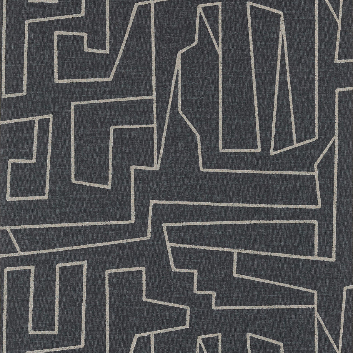 Thibaut Matrix Off White On Black Wallpaper