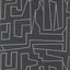 Thibaut Matrix Off White On Black Wallpaper