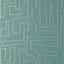 Thibaut Matrix Metallic Gold And Teal Wallpaper