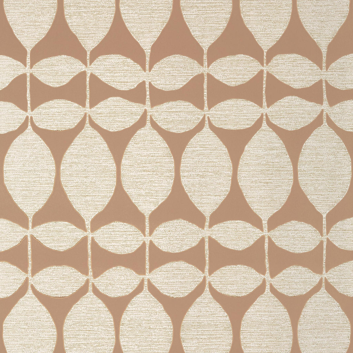 Thibaut LOLA Metallic Pewter on Rust Wallpaper
