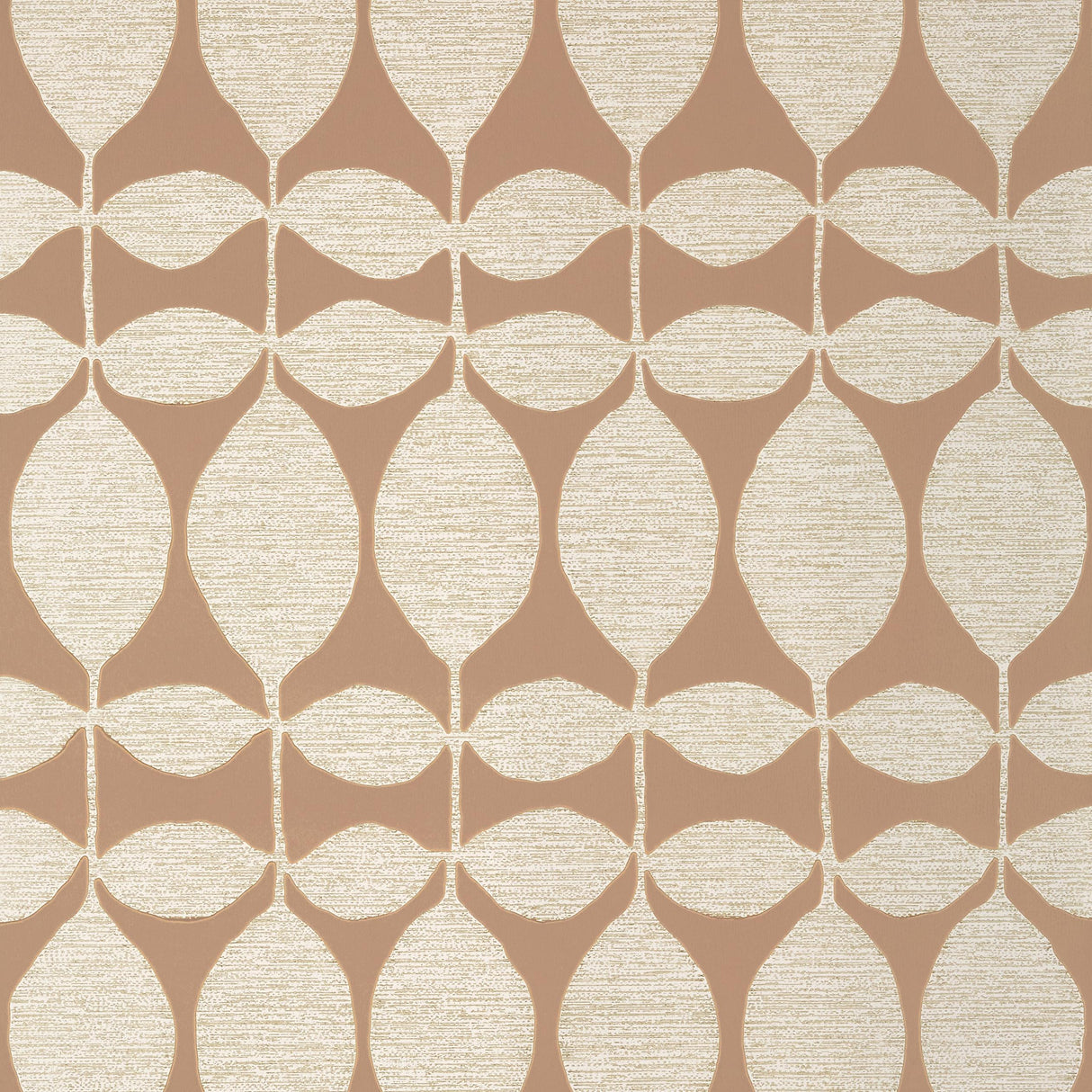 Thibaut Lola Metallic Pewter On Rust Wallpaper