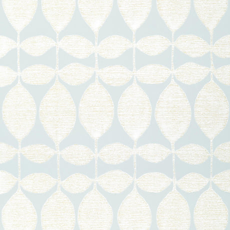 Thibaut LOLA Pearl on Soft Blue Wallpaper