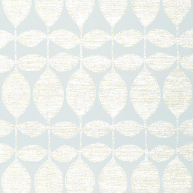 Thibaut LOLA Pearl on Soft Blue Wallpaper