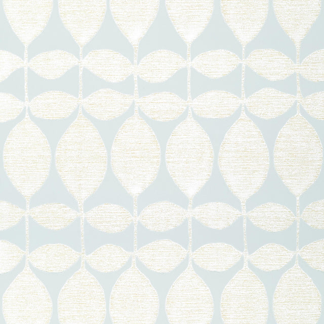 Thibaut Lola Pearl On Soft Blue Wallpaper