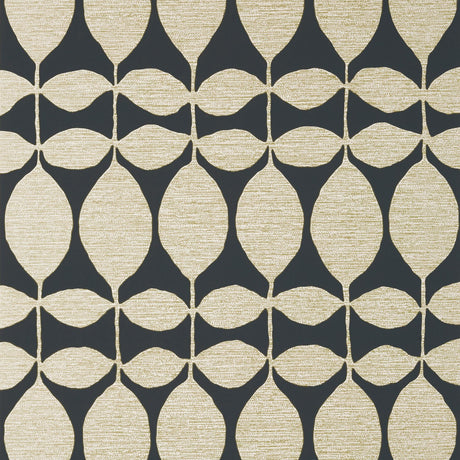 Thibaut LOLA Metallic Gold on Black Wallpaper