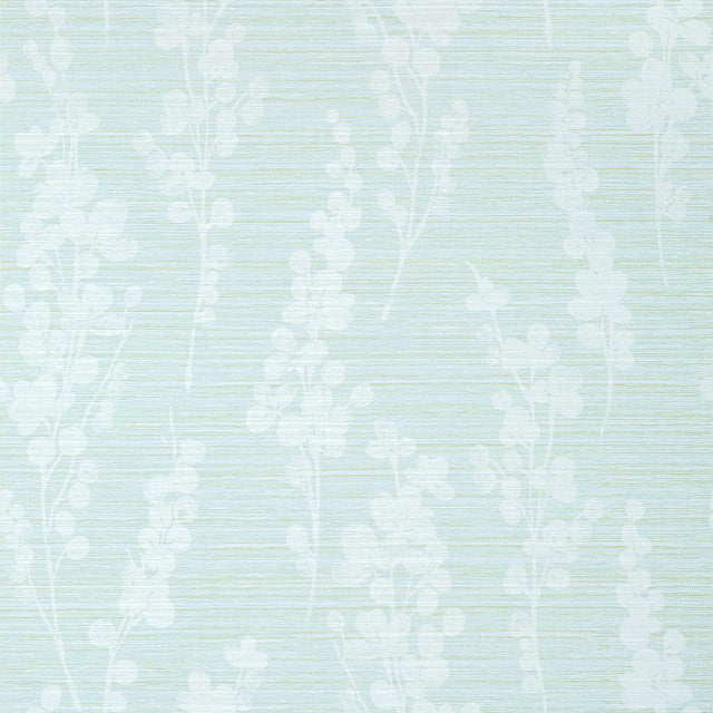Thibaut SPRING BLOOMS Soft Green and Blue Wallpaper