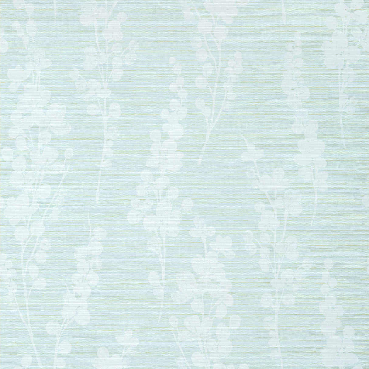 Thibaut Spring Blooms Soft Green And Blue Wallpaper
