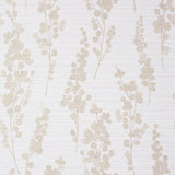 Thibaut SPRING BLOOMS Metallic Pewter on Lavender Wallpaper