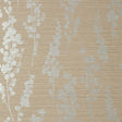 Thibaut Spring Blooms Metallic Silver On Taupe Wallpaper