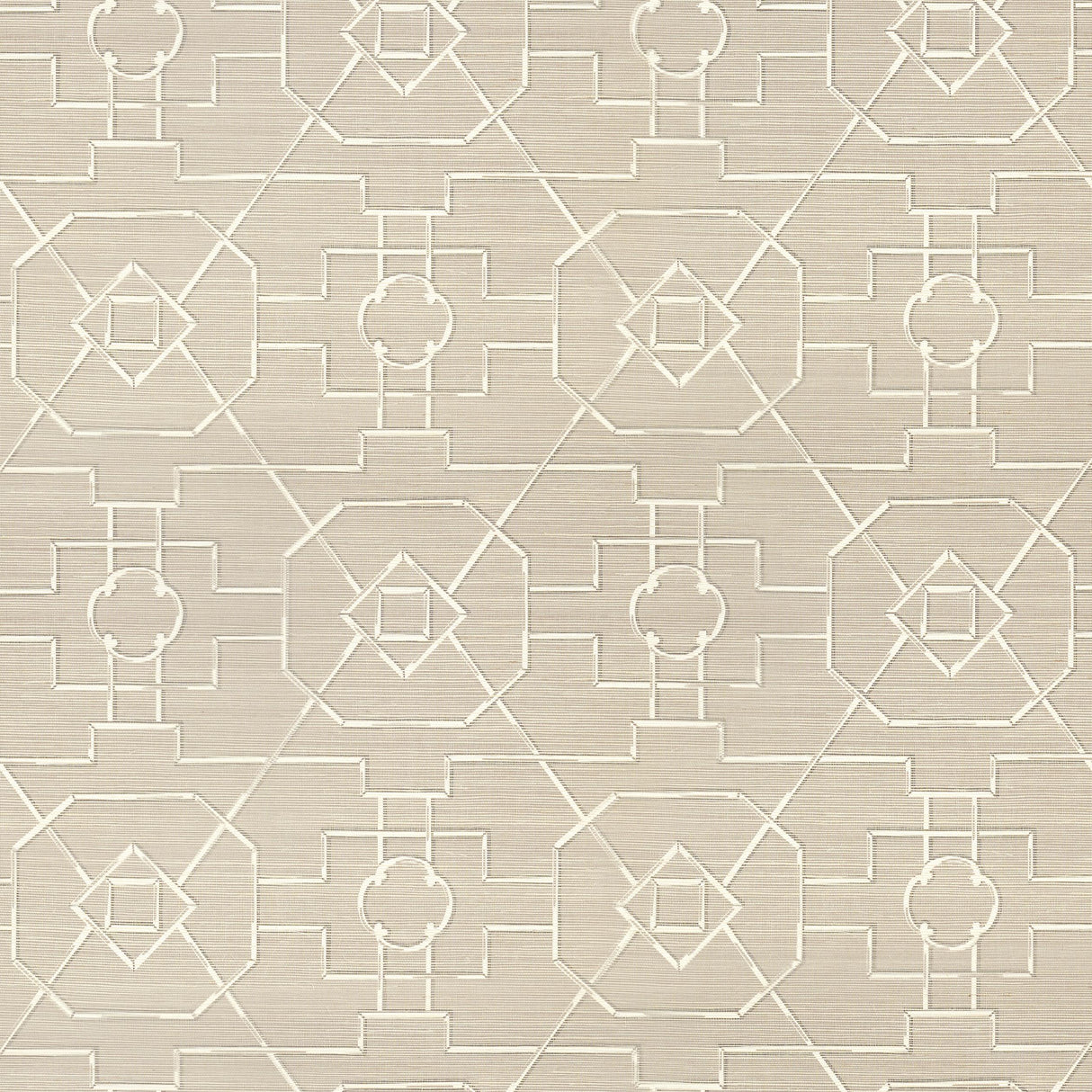 Thibaut East Gate Taupe Wallpaper