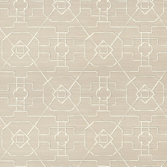 Thibaut East Gate Taupe Wallpaper