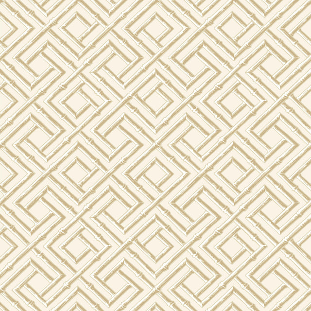 Thibaut French Lattice Beige Wallpaper
