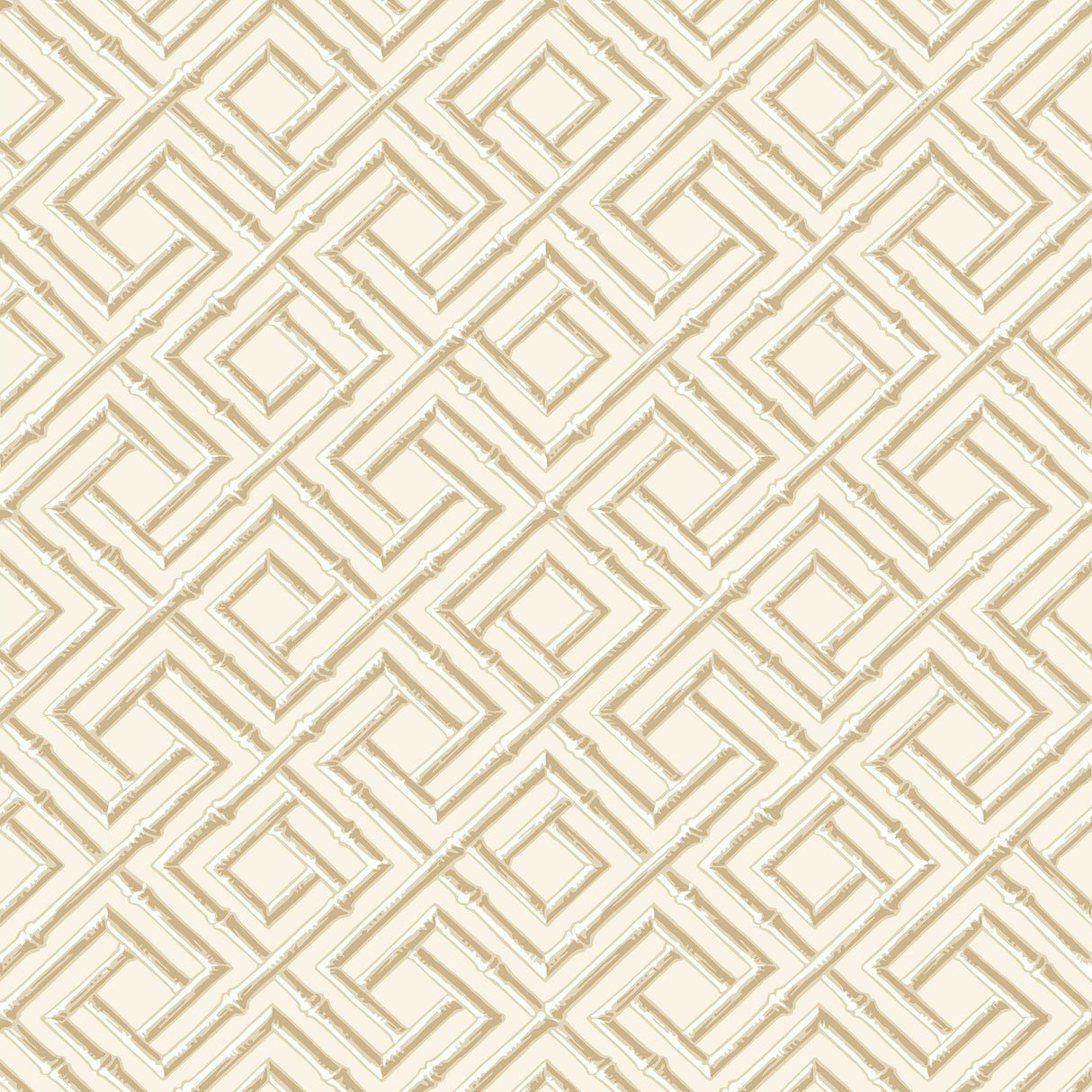 Thibaut FRENCH LATTICE Beige Wallpaper