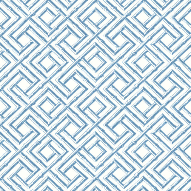 Thibaut French Lattice Blue Wallpaper