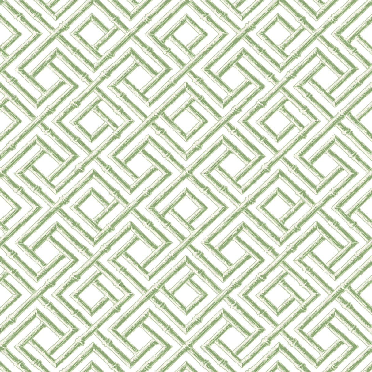 Thibaut FRENCH LATTICE Green Wallpaper