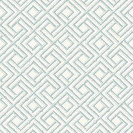 Thibaut FRENCH LATTICE Spa Blue Wallpaper