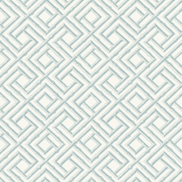 Thibaut French Lattice Spa Blue Wallpaper