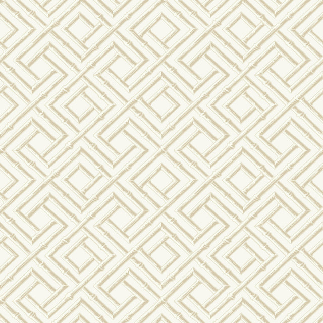 Thibaut French Lattice Cream Wallpaper