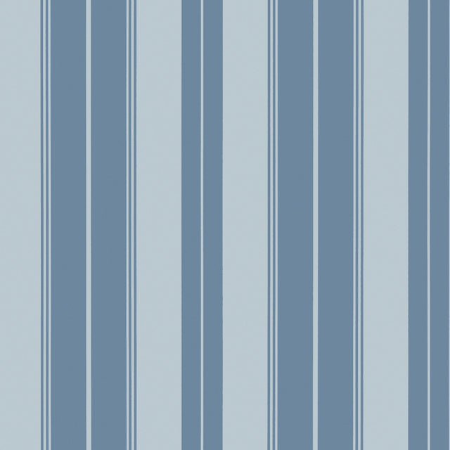 Thibaut NORFOLK STRIPE French Blue Wallpaper