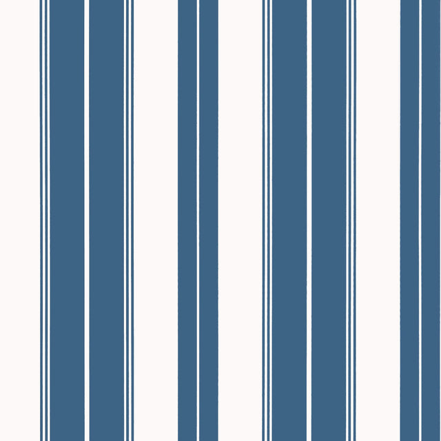 Thibaut Norfolk Stripe Navy Wallpaper