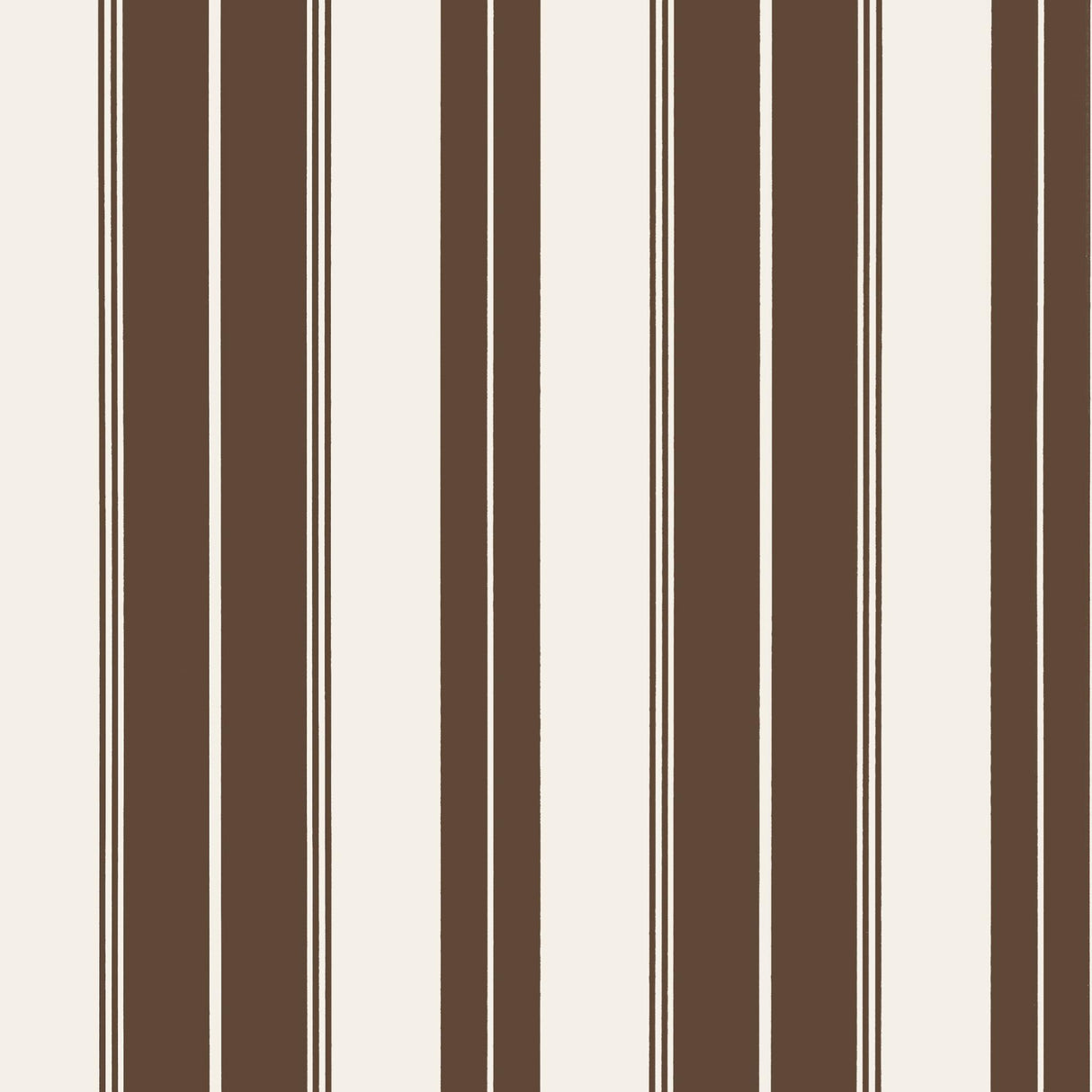 Thibaut NORFOLK STRIPE Chocolate Brown Wallpaper