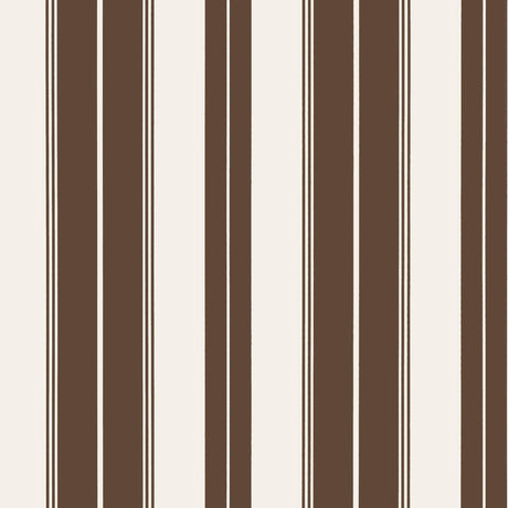 Thibaut NORFOLK STRIPE Chocolate Brown Wallpaper