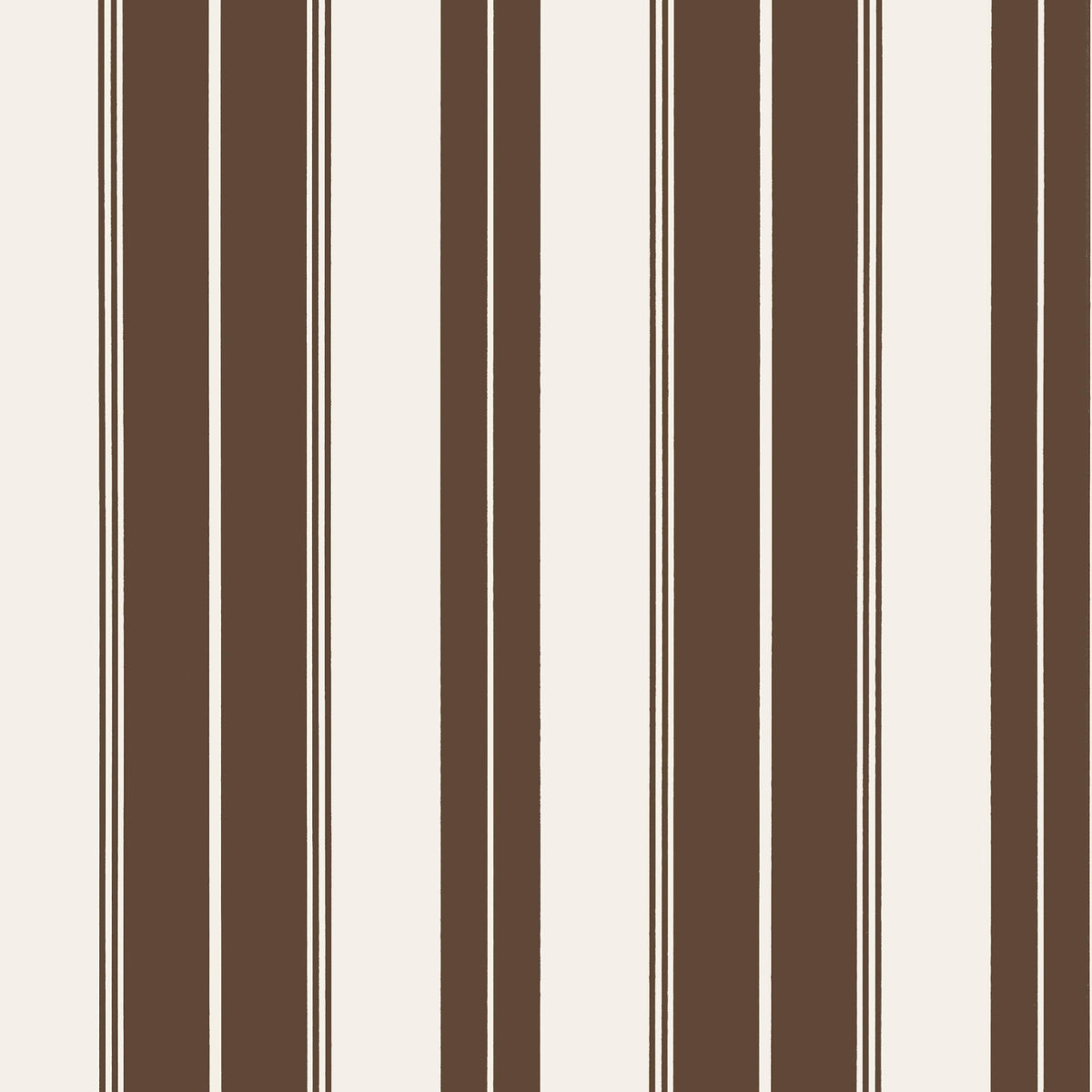 Thibaut Norfolk Stripe Chocolate Brown Wallpaper